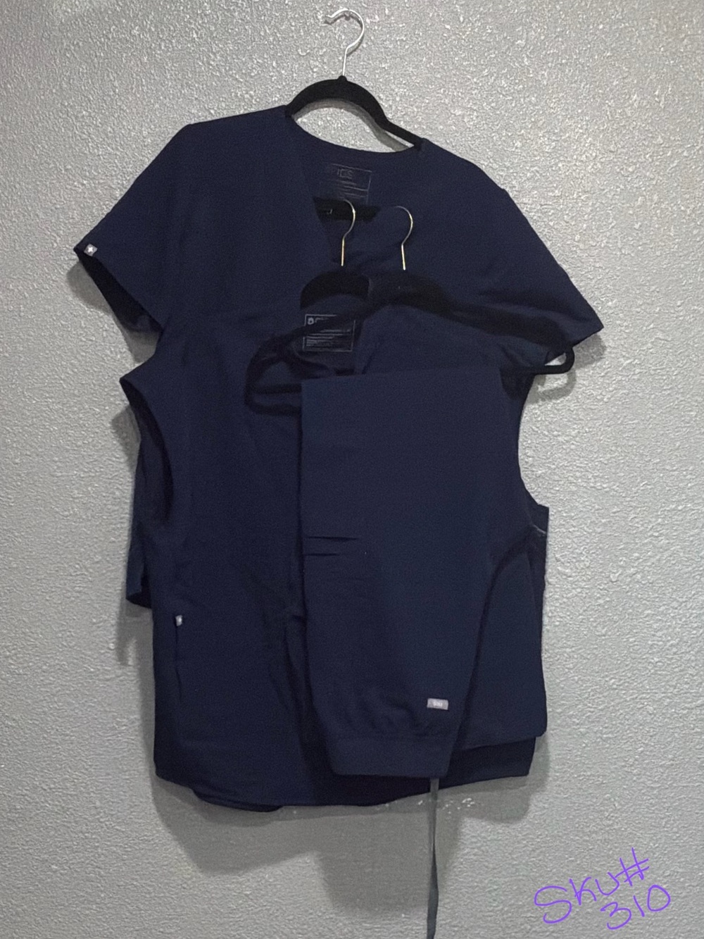 Figs Women's Short Sleeve Top in Navy Blue